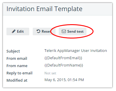 send test email