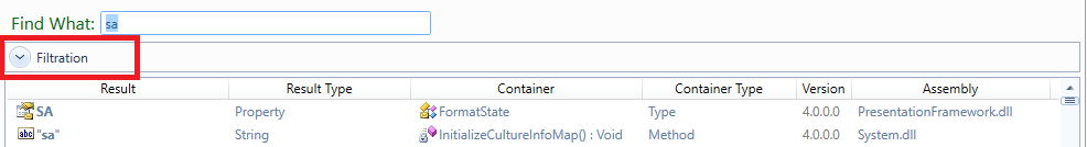 Search Filter JustDecompile Search Filter JustDecompile