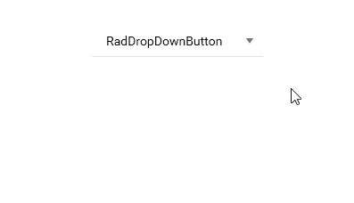 RadDropDownButton Material theme for WPF RadDropDownButton in Material theme