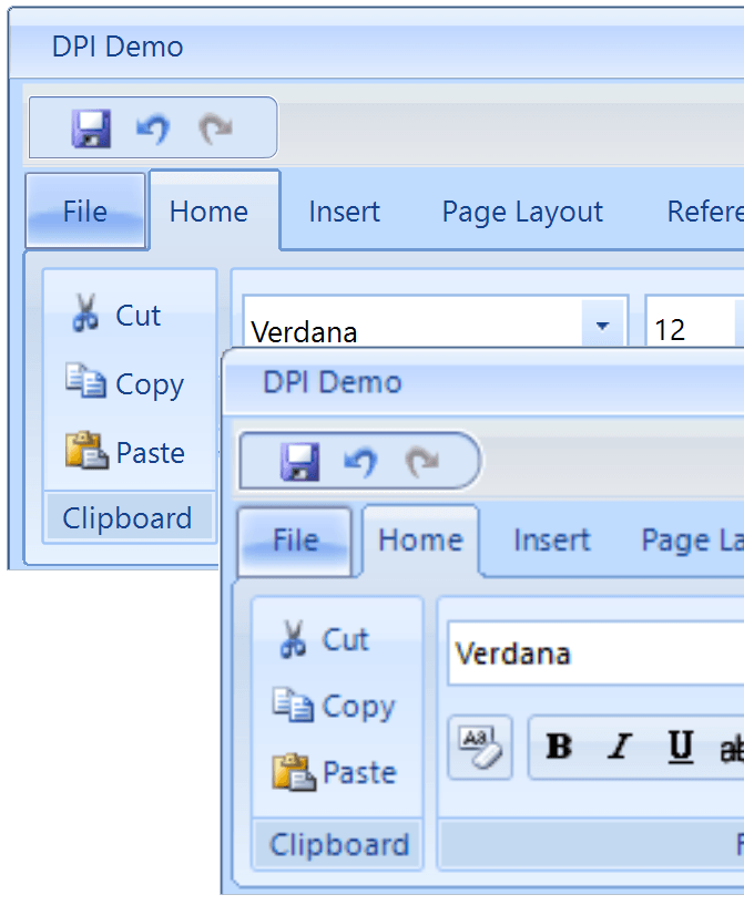 dpi winforms ui r2 theme support scaling read telerik refer feature please