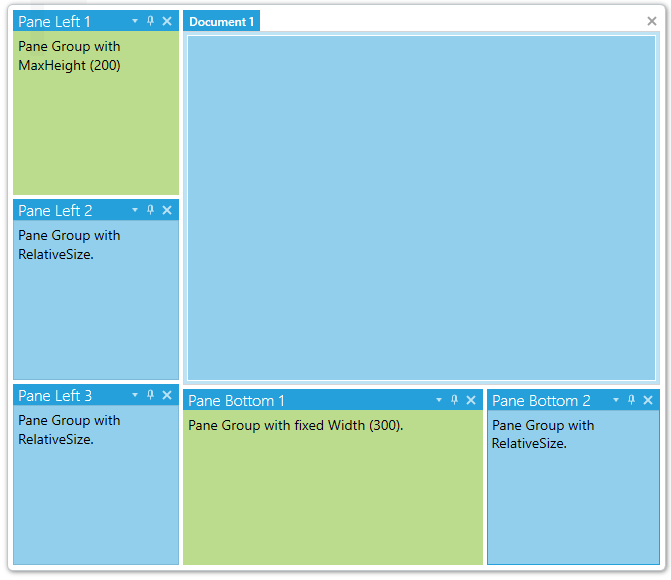 Telerik UI for WPF - RadDocking - fixed panes