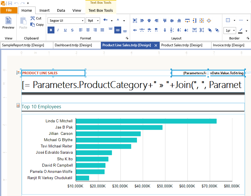 WYSIWYG Report Designer - Progress Telerik Reporting