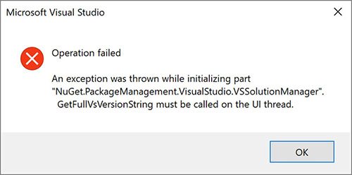 Build error NuGet UI for UWP