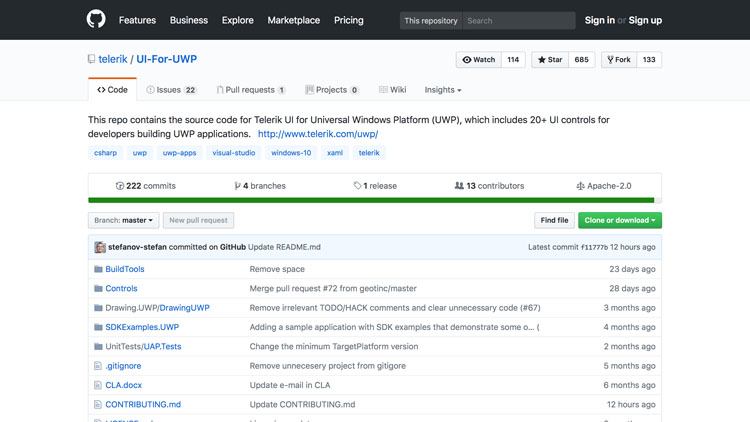 UI for UWP repository UI for UWP repository