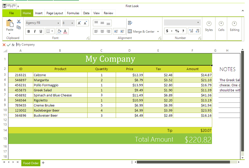 RadSpreadsheet