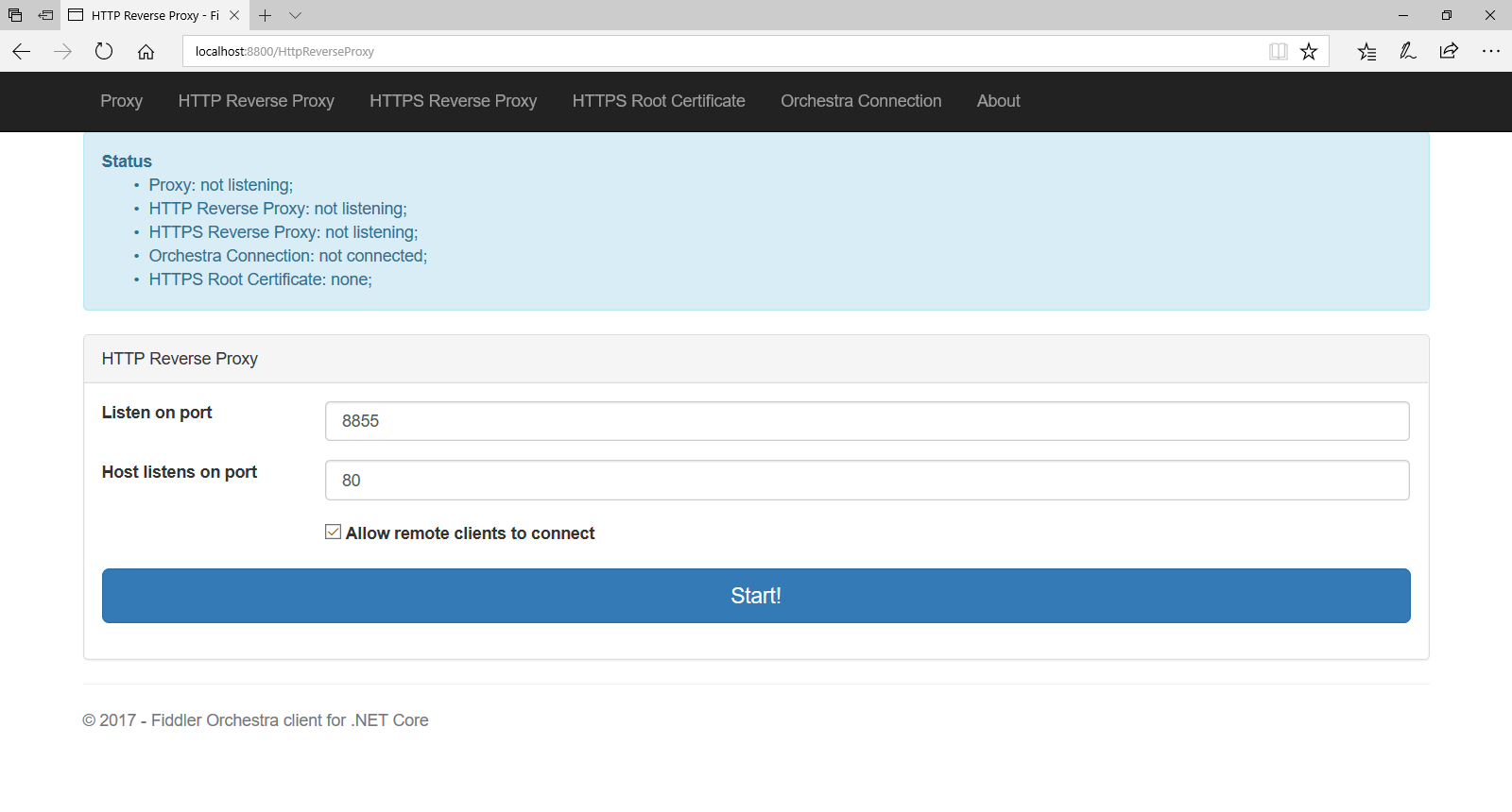 Fiddler Orchestra HTTP Reverse Proxy
