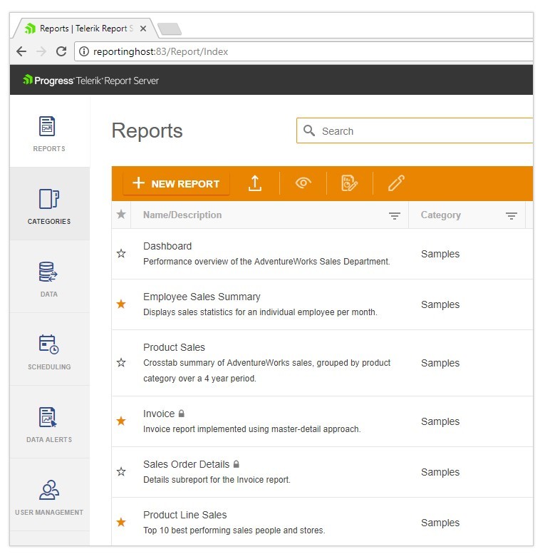 Telerik Report Server - Reports
