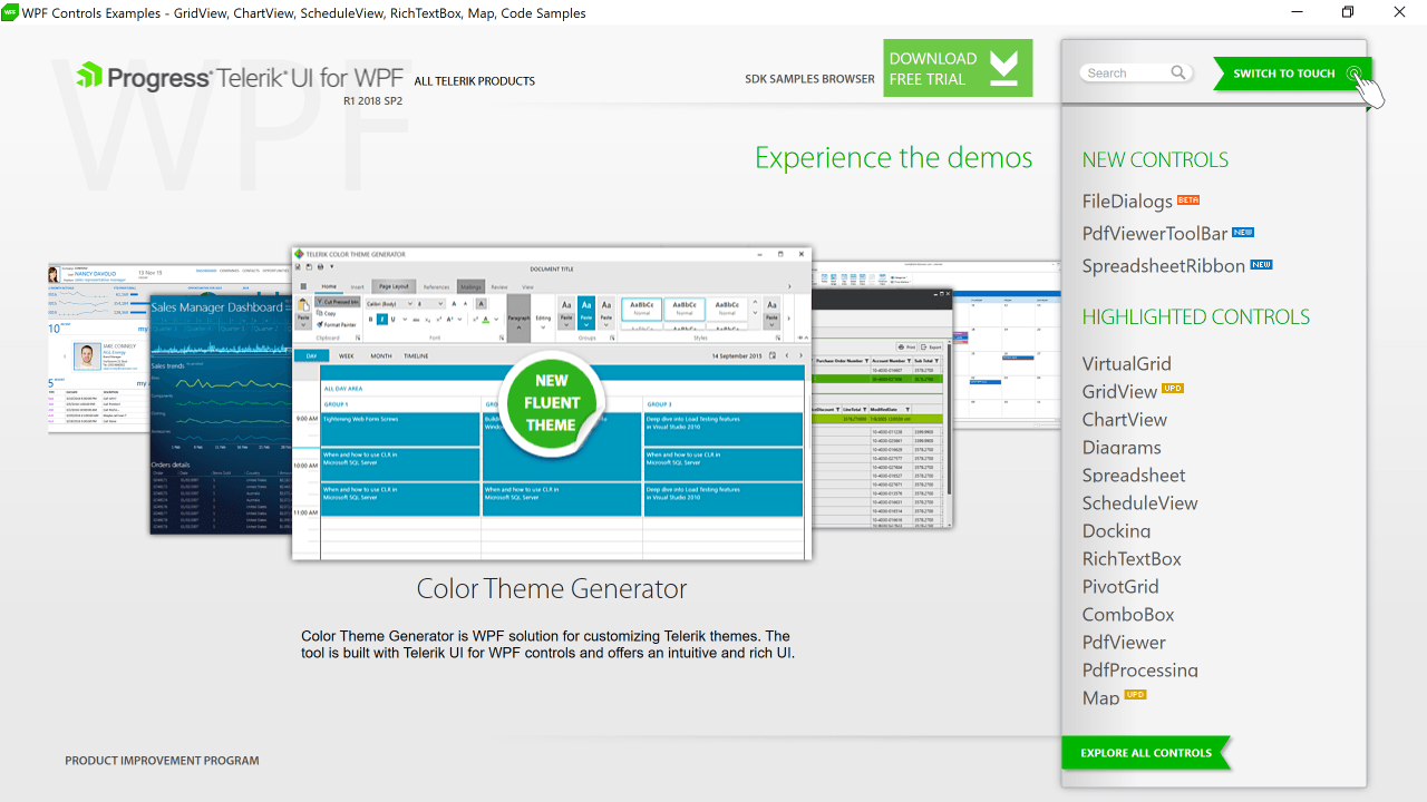 telerik-ui-for-wpf-showcase