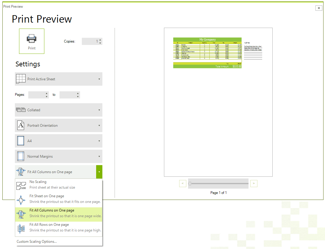 spreadsheet