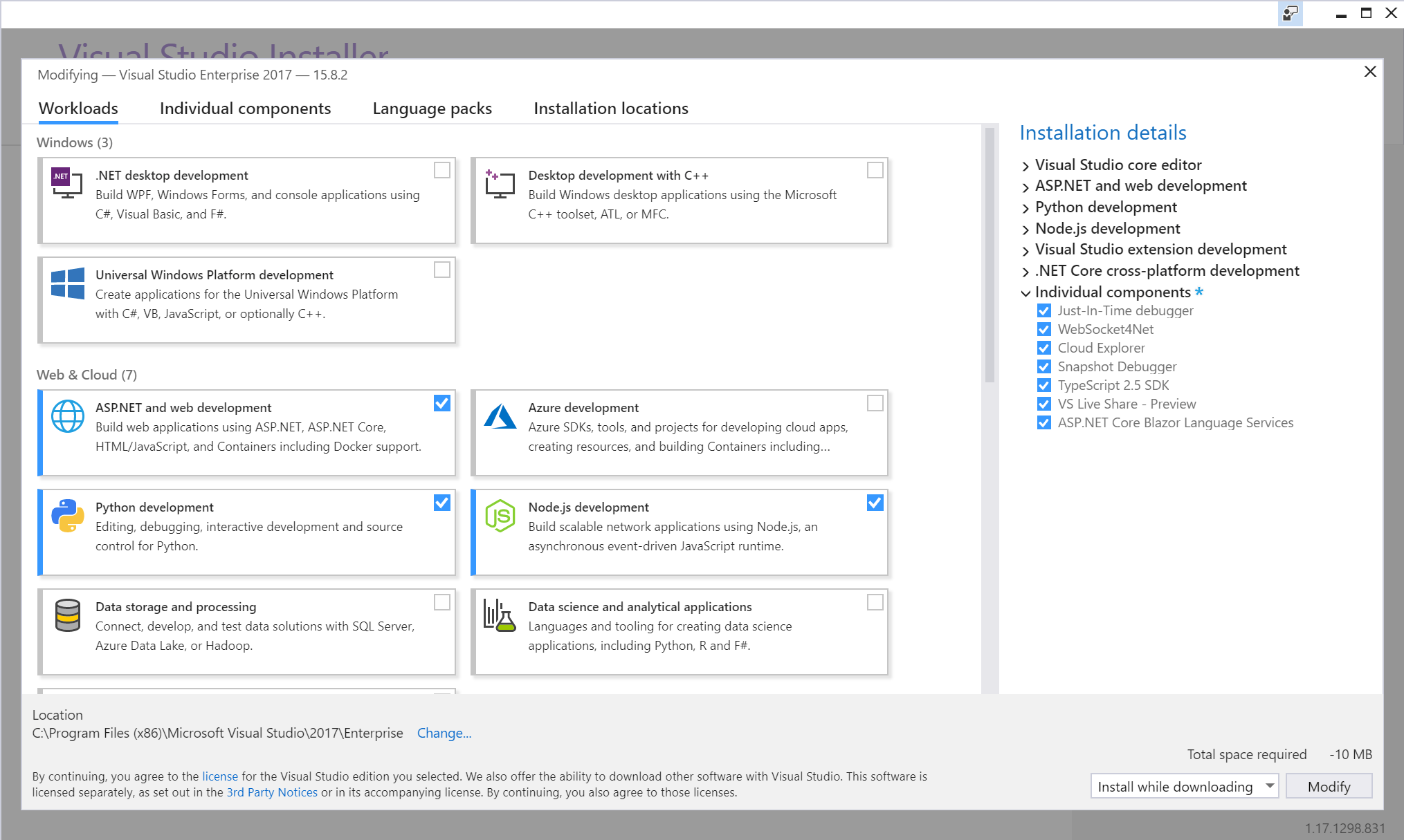 Modular Visual Studio