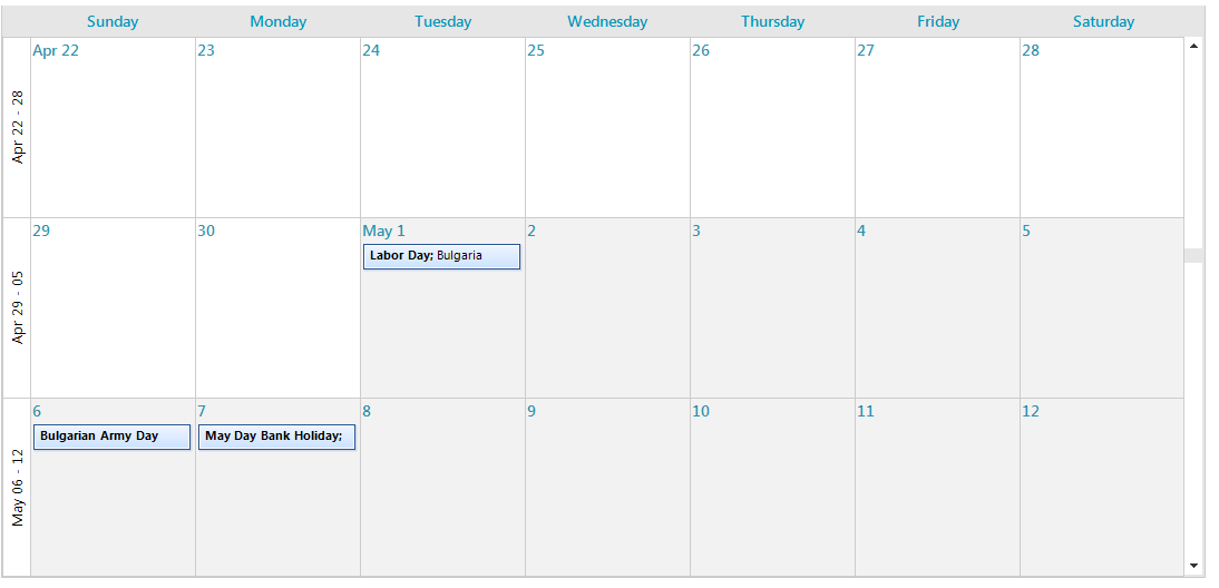 Plan Your Holidays with Telerik UI for WinForms Scheduler