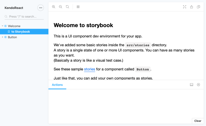 Default UI for Storybook