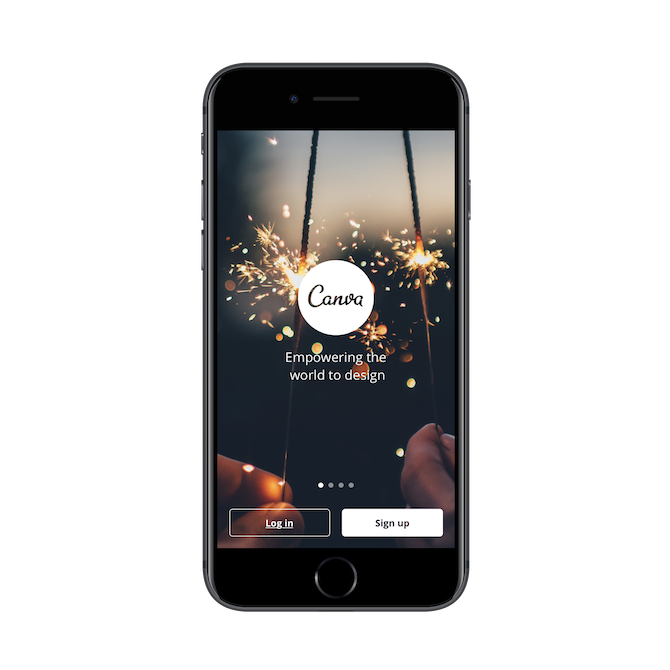 Splash screen for Canva app