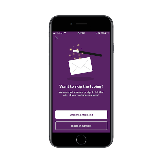 Slack offers users a Magic Link