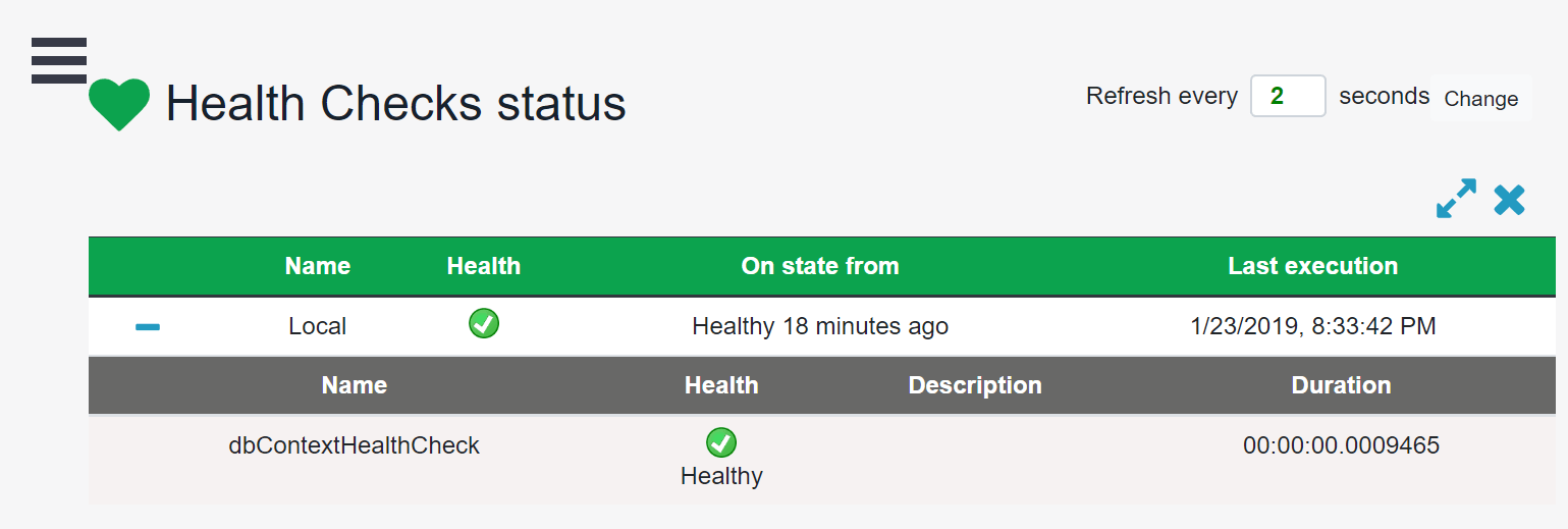 Health Check UI