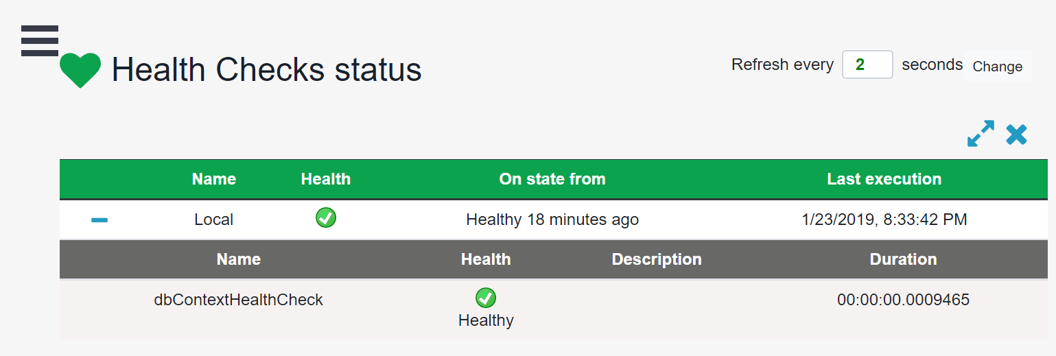Health Check UI Health Check UI