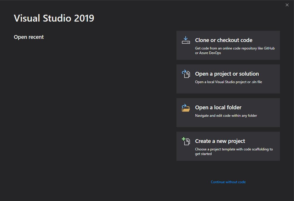 VisualStudio2019-Startup-Modal