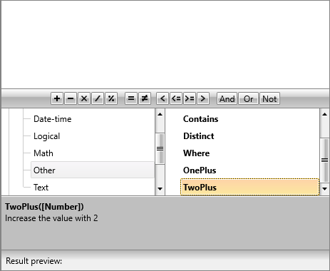 Custom Functions User defined custom functions in RadExpressionEditor