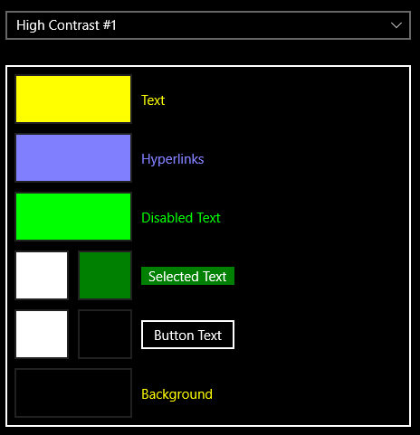 High Contrast Theme High Contrast Theme