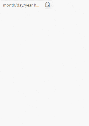 KendoReact DateTime Picker Animated gif of picking a date and time in the KenodReact date time picker component