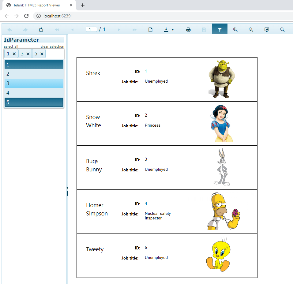 Report Parameters Report Parameters