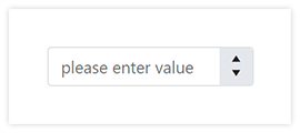 Kendo UI for Vue.js NumericTextbox with increase and decrease indicators and no input