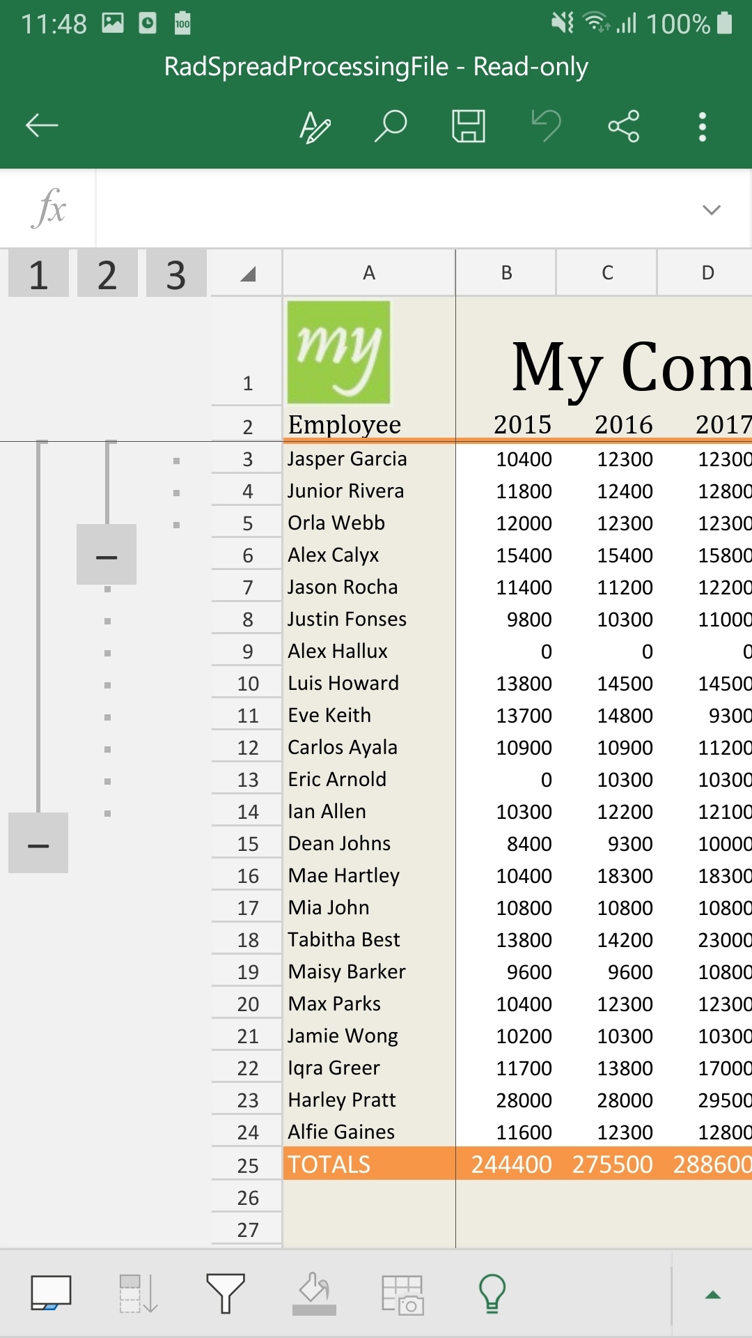 Create Modify And Export Spreadsheets In Xamarin Apps