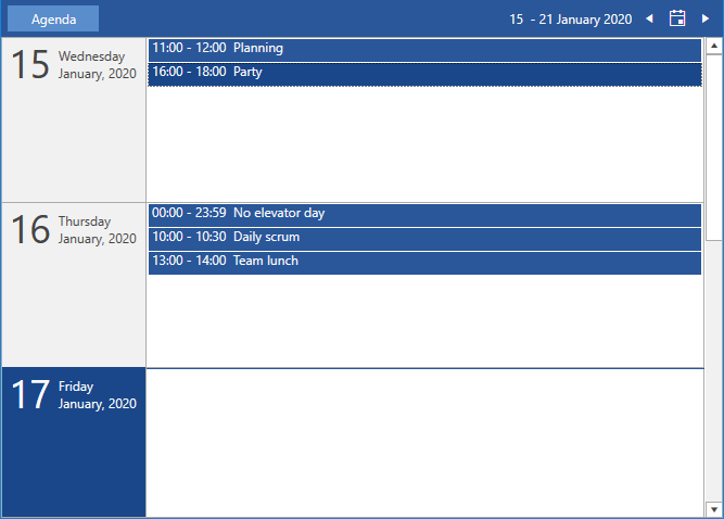 FirstLook Agenda view first look