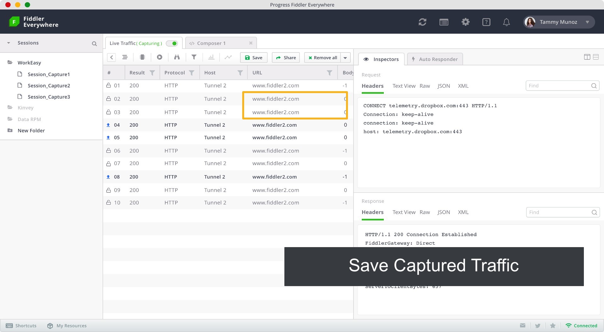 Fiddler Everywhere Save Captured Traffic 1 Fiddler Everywhere Save Captured Traffic 1
