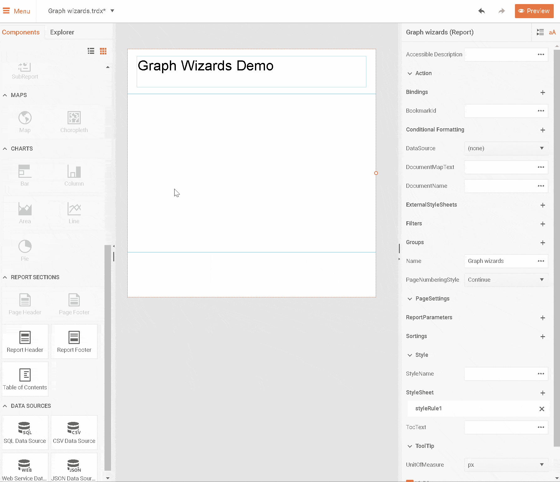 Graph Item Wizard Graph Item Wizard