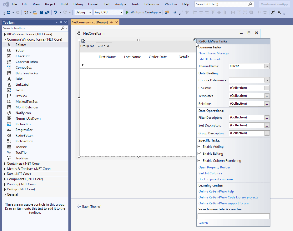 Winforms Med Net Core Visual Studio Code Youtube