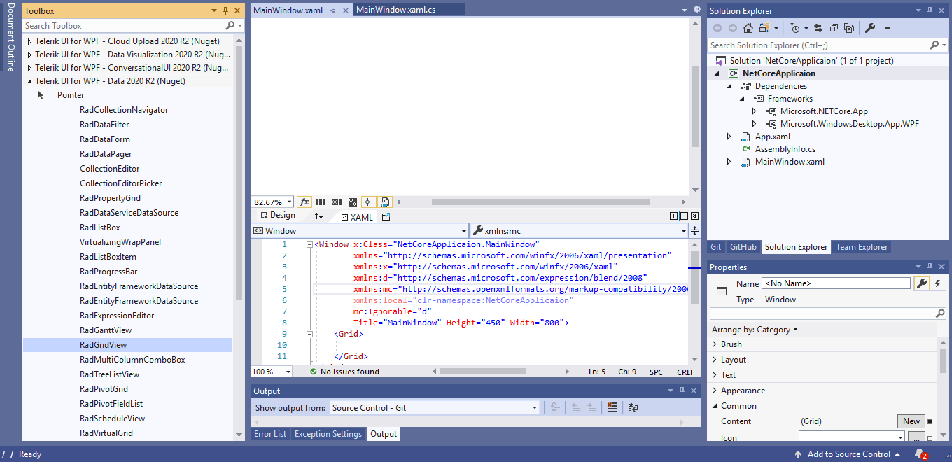 DotNet Core Prepopulated VS Toolbox