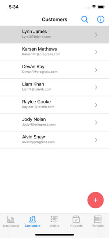 Xamarin ListView 1—Telerik UI for Xamarin