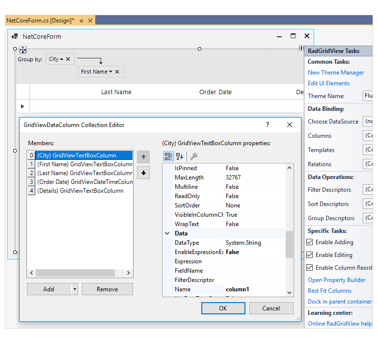 Telerik UI for WinForms NET 5 WinForms Designer Support