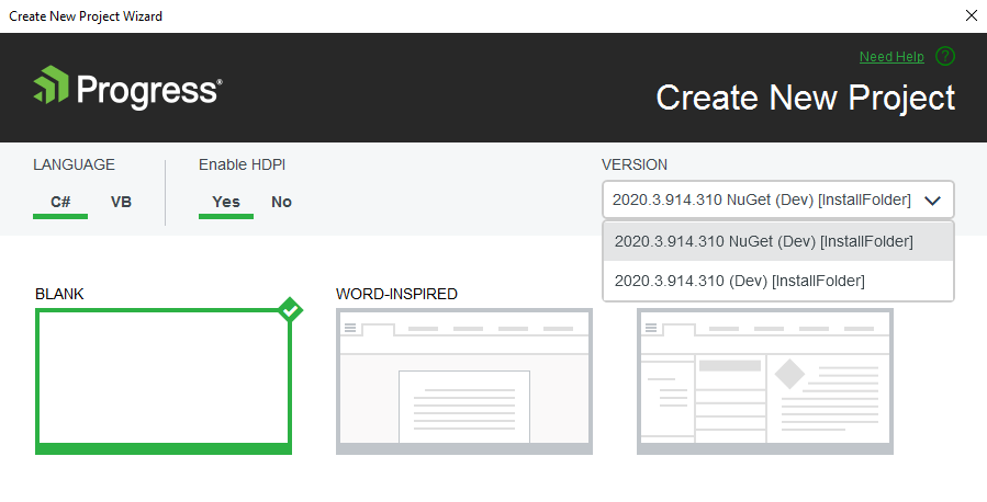 Telerik UI for WinForms NET Core Distribution Options