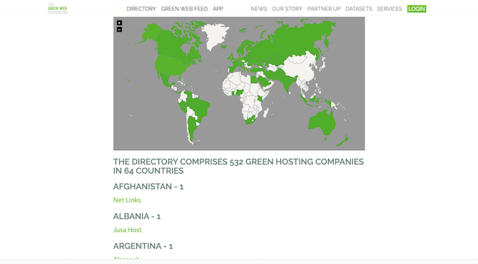 The Green Web Foundation has a running list of 532 green hosting companies operating around the world.