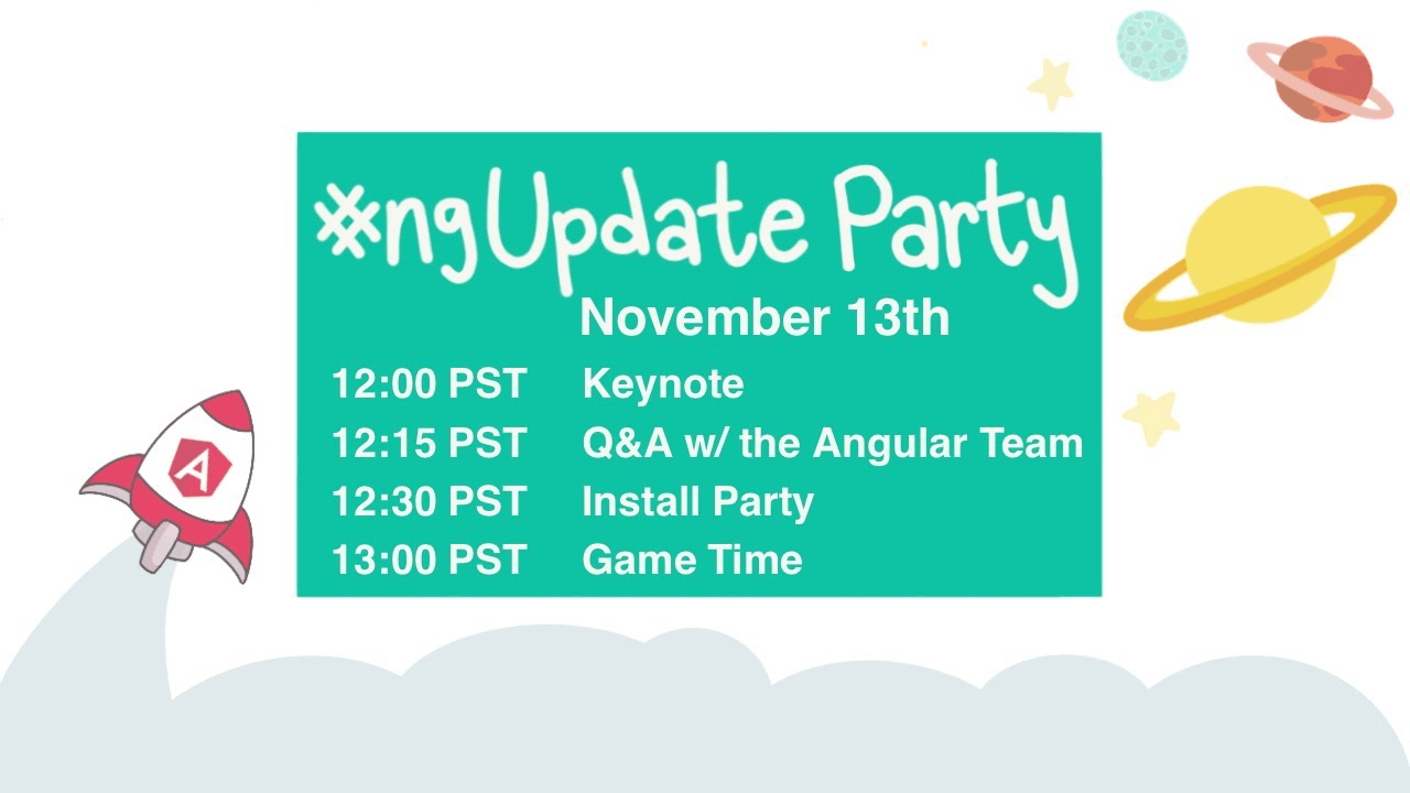 ngUpdate Party on November 13th