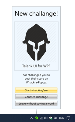 NotifyIcon Popup - Telerik UI for WPF