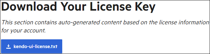 Kendo UI for Vue - Download License Key Kendo UI for Vue - Download License Key