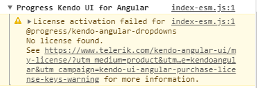 Kendo UI for Angular Licensing - License Message Kendo UI for Angular Licensing - License Message