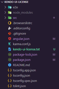 Kendo UI for Angular Licensing - Project Structure Kendo UI for Angular Licensing - Project Structure