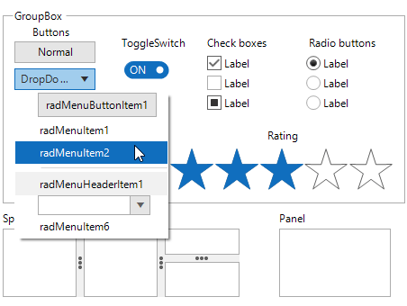 The Office 2019Light Theme in Telerik UI for WinForms