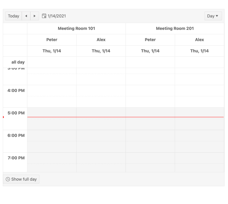 KendoReact Scheduler Component - Current Time Marker