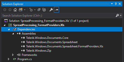 RadSpreadProcessing XLS - Assembly .NET Framework Loading RadSpreadProcessing XLS via Assembly .NET Framework