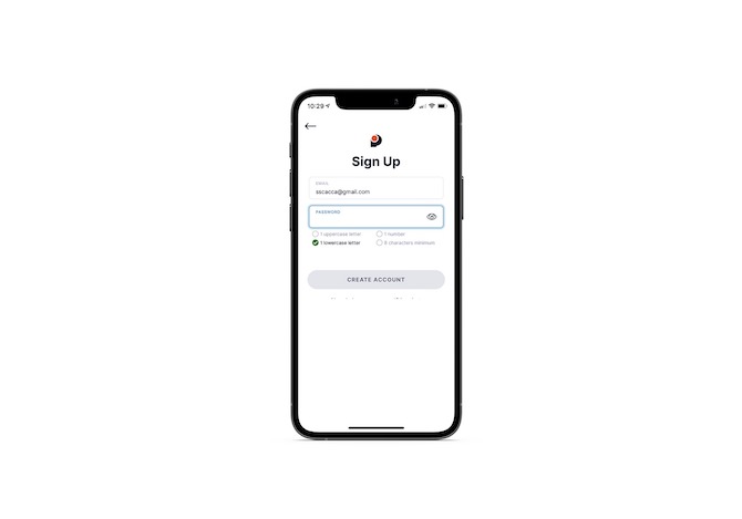 When users sign up for a Possible finance account in the mobile app, they see 4 password rules turn green as they set theirs up: 1 uppercase letter, 1 lowercase letter, 1 number, 8 characters minimum.