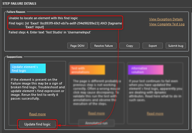 Adjust the element location logic 