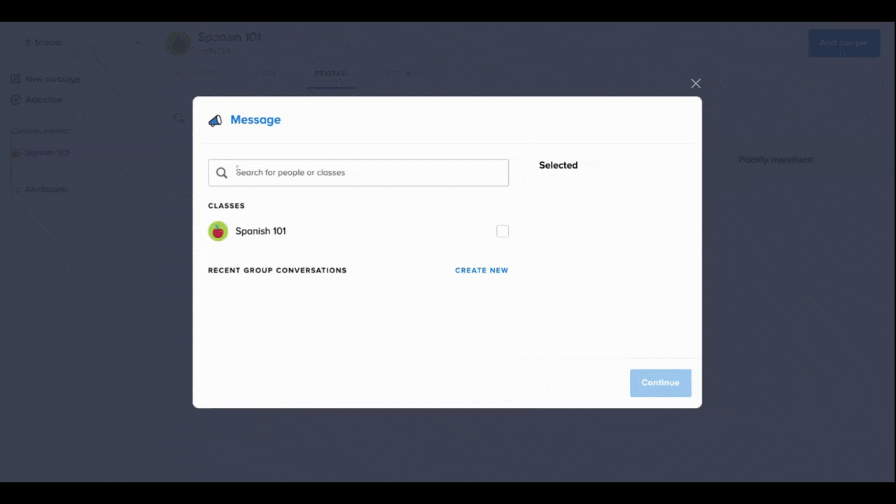 A GIF walk-through from the Remind web app. We see what a teacher does to create a message, send it to their class, add attachments, and schedule the message.