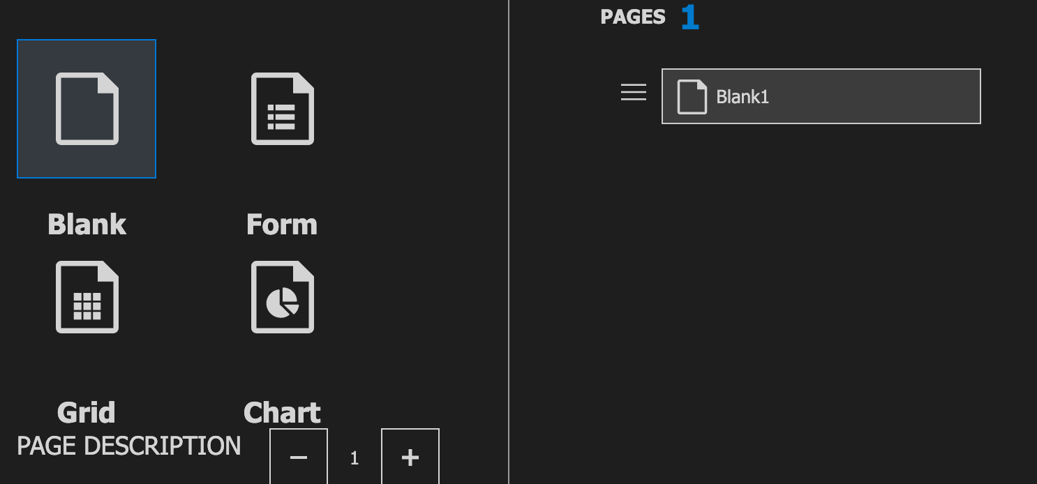 Wizard shows page types and number of pages
