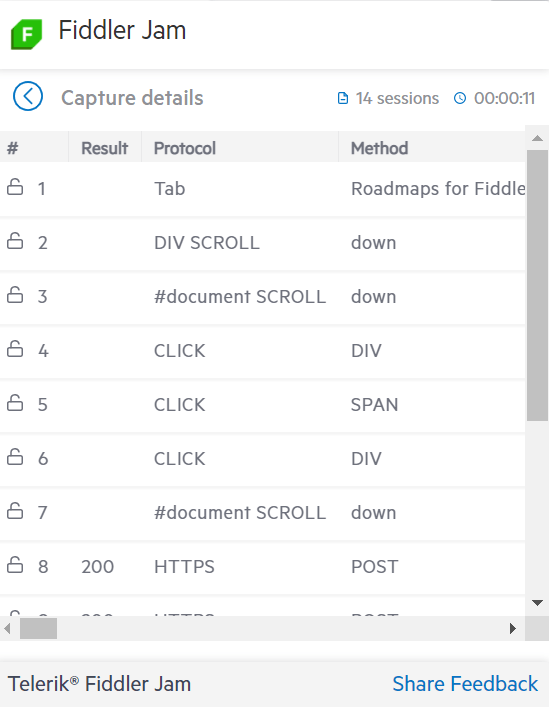 Click Capture Successful to get high-level session details