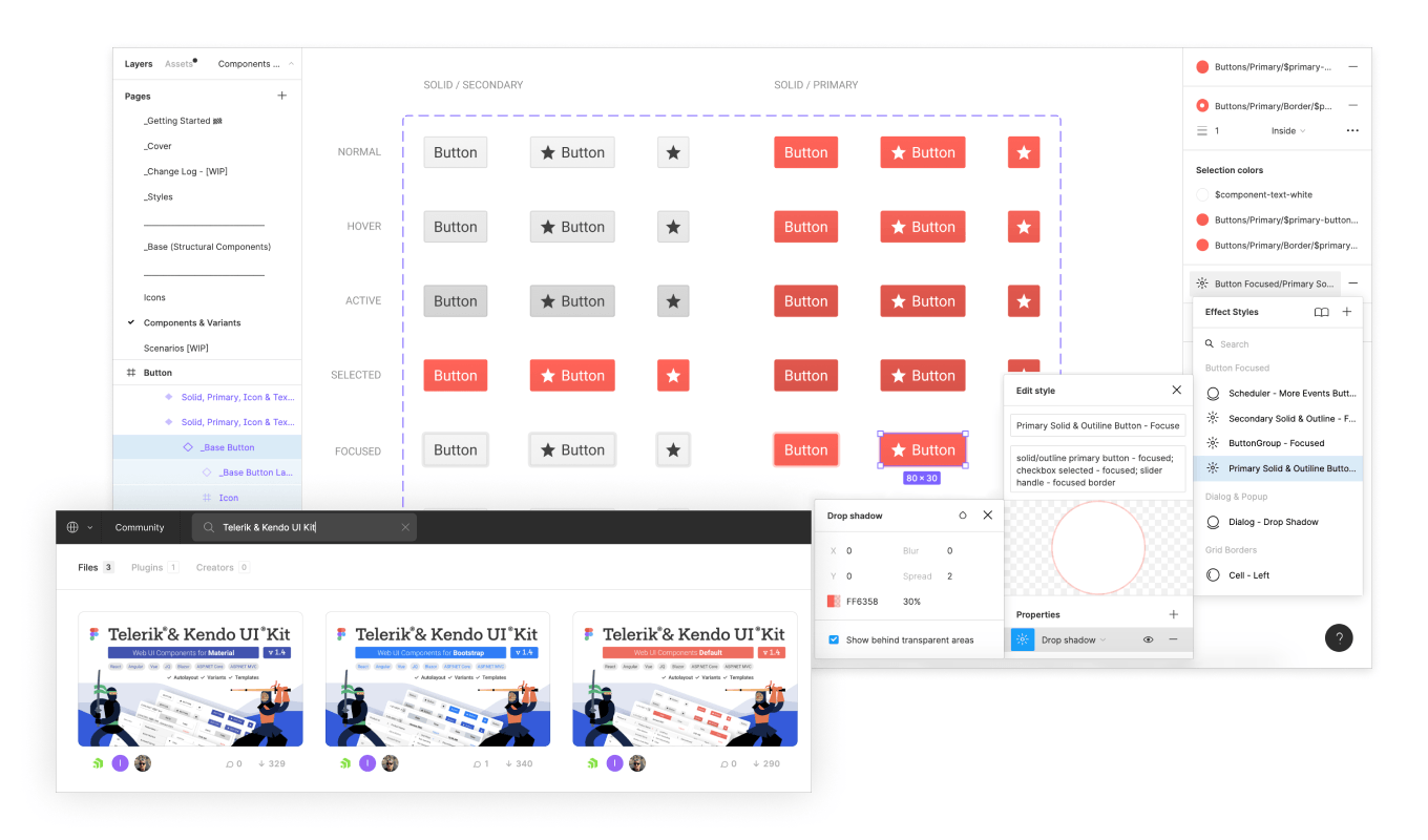 Telerik & Kendo UI Design Kits for Figma